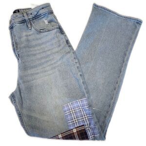Hollister Ultra High Rise Distressed Dad Jeans, Light Blue Wash, 9 Long